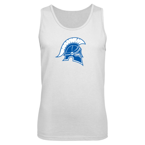  White Tank Top - Helmet Primary Athletic Mark