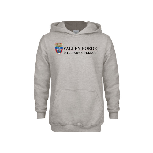  Youth Grey Fleece Hood - VFMC Primary Institutional Mark