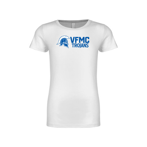  Next Level Girls White Fashion Fit T Shirt - VFMC Trojans