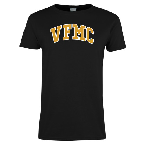  Womens Black Short Sleeve Tee - Vintage VFMC Arched