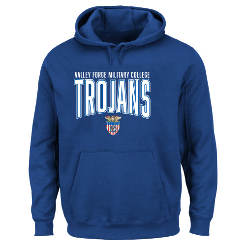 Extended Royal Hoodie - Trojans Arched with Capsheild