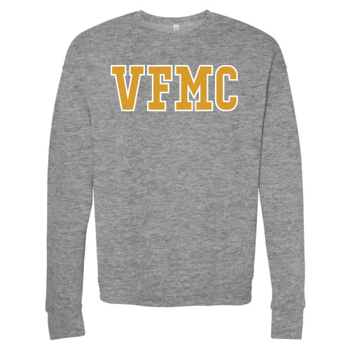  Bella + Canvas Heather Grey Fleece Crew - Vintage VFMC Flat