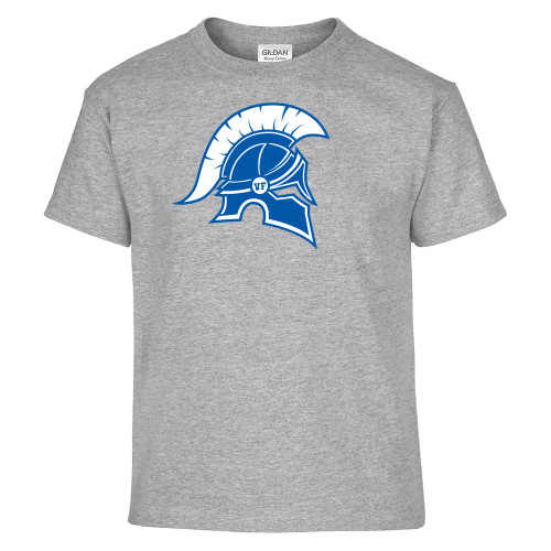  Youth Grey T Shirt - Helmet Primary Athletic Mark