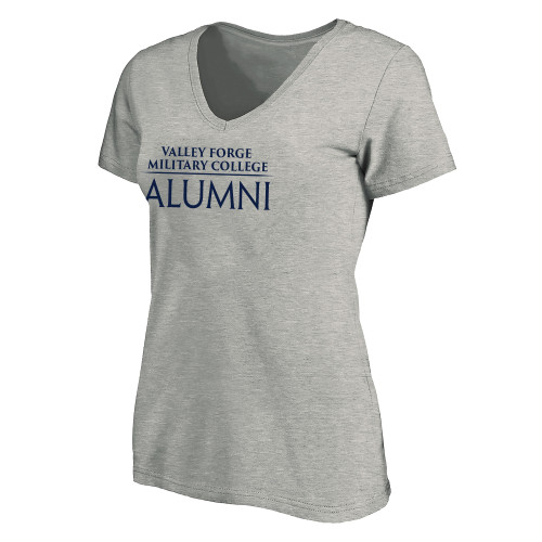  Womens Plus Heather Grey V Neck T Shirt - VFMC - Mom