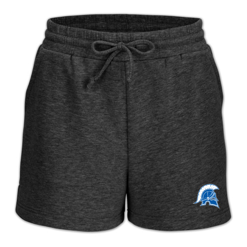  Boxercraft Womens Charcoal Heather Fleece Short - Helmet Primary Athletic Mark