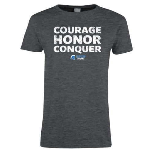 Womens Dark Heather Short Sleeve Tee - Courage Honor Conquer VFMC