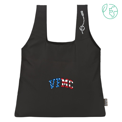  ChicoBag Black Original rePETe Tote - VFMC American Flag Arched