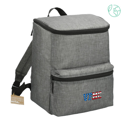  Excursion Charcoal Recycled 20 Can Backpack Cooler - VFMC American Flag Flat