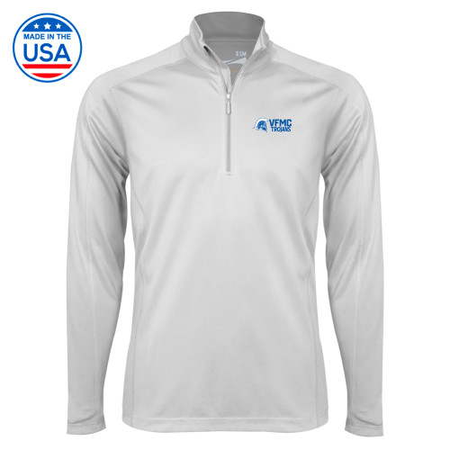  Syntrel White Interlock 1/4 Zip - VFMC Trojans