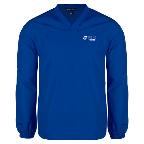  Royal V Neck Raglan Windshirt - VFMC Trojans