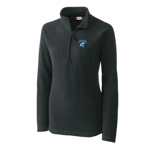  C&B Womens Charcoal Clique Summit Performance Fleece Half Zip - VFMC Helmet Curved