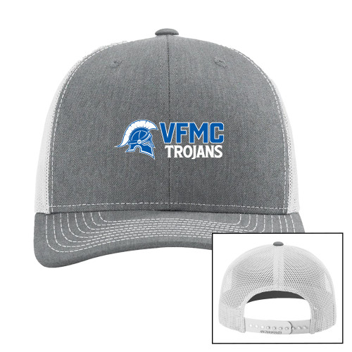  Richardson Heather Grey/Light Grey Trucker Hat - VFMC Trojans