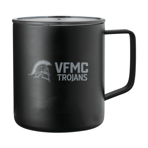  Rover Camp Vacuum Insulated Black Mug 14oz - VFMC Trojans Engraved