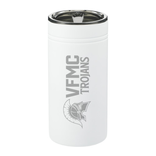  Sherpa Vacuum White Tumbler & Insulator 12oz - VFMC Trojans Engraved