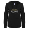 Thumbnail image for  ENZA Womens Black V Notch Raw Edge Fleece Hoodie