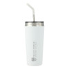 Thumbnail image for  Faye White Vacuum Tumbler w/ Stainless Steel Straw 20 oz