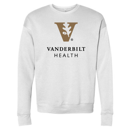  Bella + Canvas White Fleece Crew - Vanderbilt Health