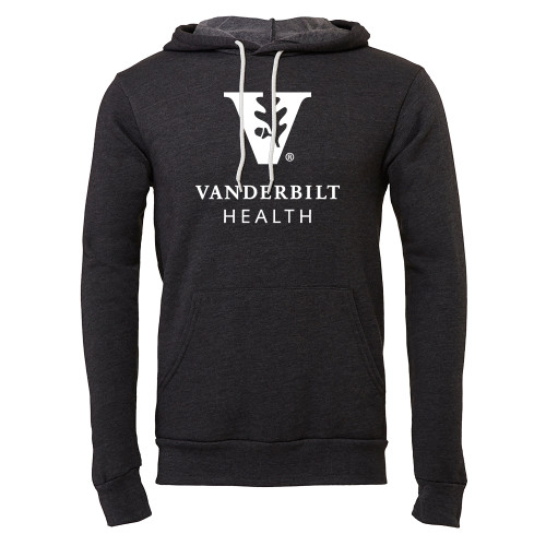  Bella + Canvas Dark Grey Heather Fleece Hood - Vanderbilt Health