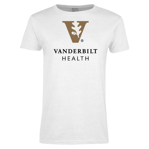  Womens White Short Sleeve Tee - Vanderbilt Health