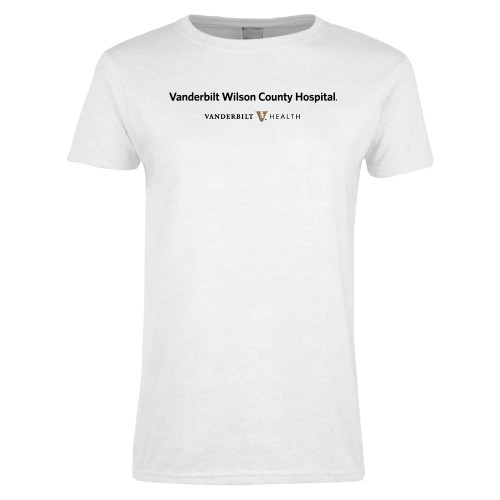  Womens White Short Sleeve Tee - Vanderbilt Wilson County Hospital