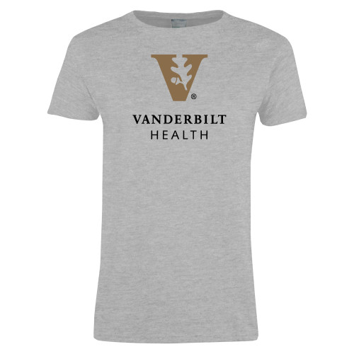 Womens Grey Short Sleeve Tee - Vanderbilt Health