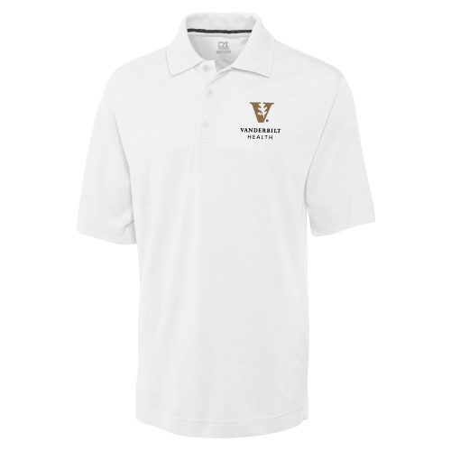  C&B White Advantage TriBlend Pique Polo - Vanderbilt Health EMB