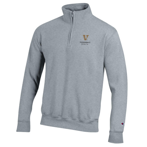  Champion Heather Grey Fleece 1/4 Zip - Vanderbilt Health EMB