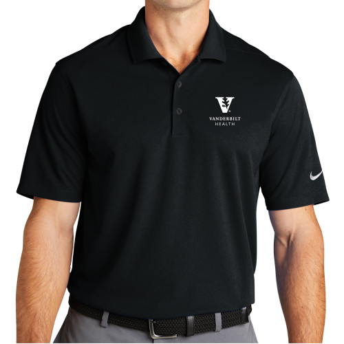  Nike Black Dri Fit Micro Pique 2.0 Polo - Vanderbilt Health EMB
