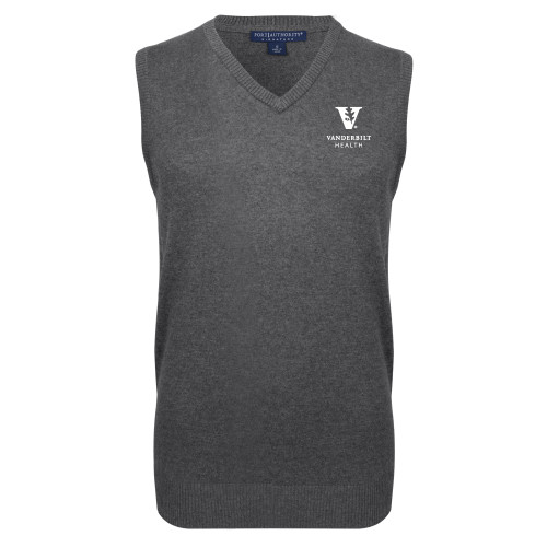  Charcoal VNeck Sweater Vest - Vanderbilt Health EMB