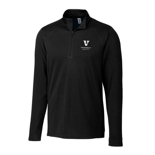  C&B Black Clique Ice Pique Half Zip - Vanderbilt Health EMB
