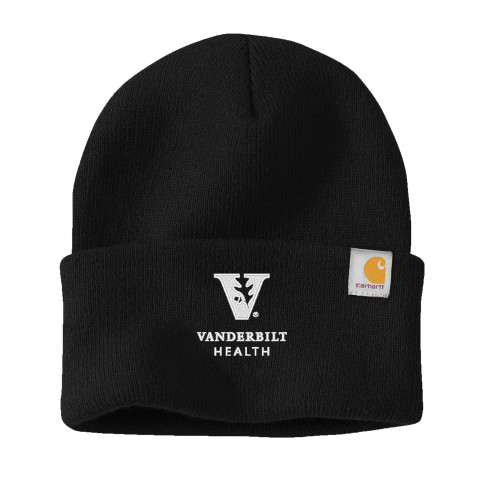  Carhartt Black Knit Beanie w/Cuff - Vanderbilt Health EMB