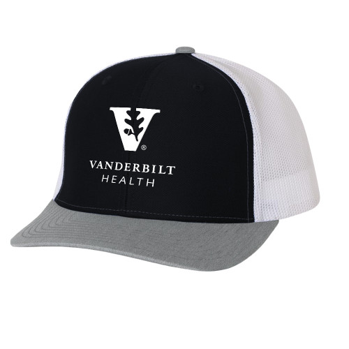  Richardson Black/White/Heather Trucker Hat - Vanderbilt Health EMB