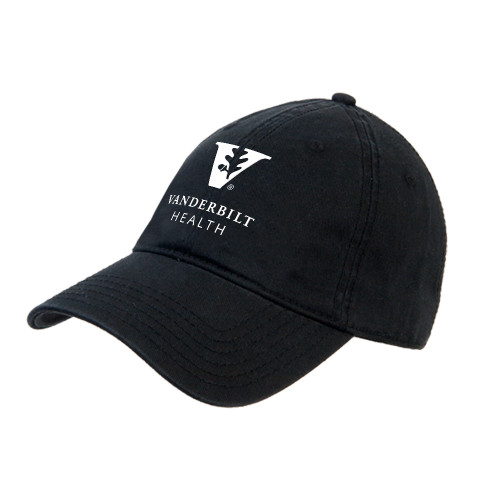 Black Unstructured Adjustable Low Profile Hat - Vanderbilt Health EMB