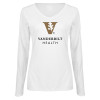 Thumbnail image for  Womens White Long Sleeve V Neck Tee