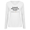 Thumbnail image for  Womens White Long Sleeve V Neck Tee