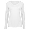 Thumbnail image for  Womens White Long Sleeve V Neck Tee