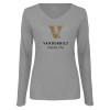 Thumbnail image for  Womens Grey Long Sleeve V Neck Tee 