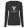 Thumbnail image for  Womens Dark Heather Long Sleeve V Neck Tee 