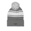 Thumbnail image for  Grey/White Two Tone Knit Pom Beanie w/Cuff