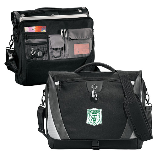  Black/Grey Slope Computer Messenger Bag - Primary Athletic Mark