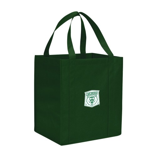  Non Woven Dark Green Grocery Tote - Primary Athletic Mark