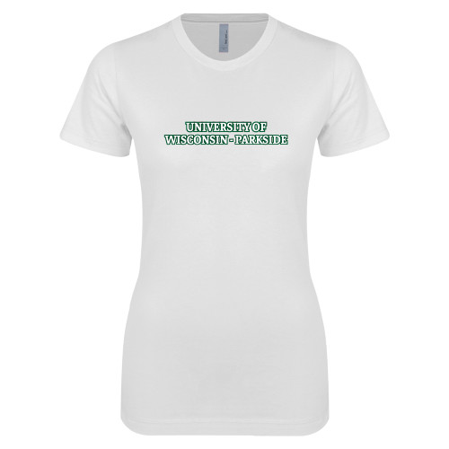  Next Level Womens White Boyfriend Tee - University of Wisconsin-Parkside