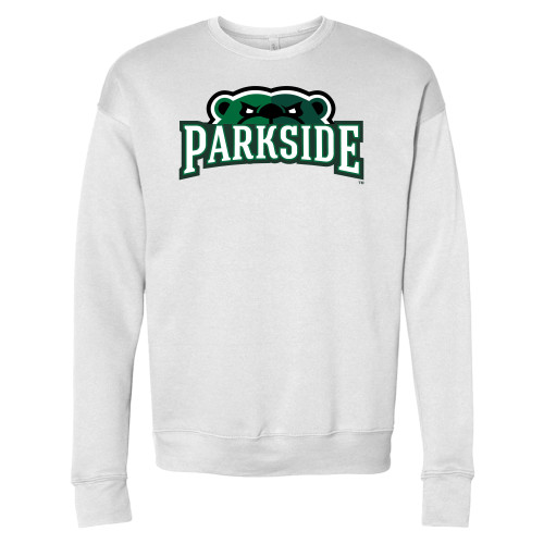  Bella + Canvas White Fleece Crew - Primary Athletic Mark 1
