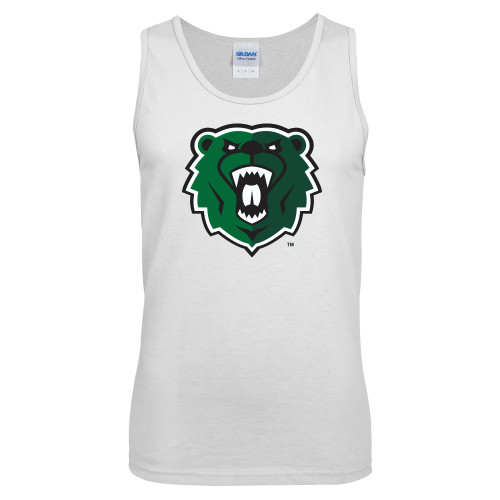  White Tank Top - Athletic Bear Head