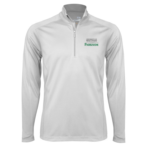 Syntrel White Interlock 1/4 Zip - Parkside Wordmark Vertical