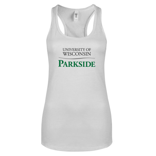  Next Level Racerback Tank White - Parkside Wordmark Vertical