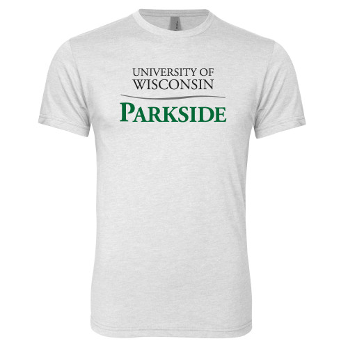  Next Level Heather White Triblend Tee - Parkside Wordmark Vertical