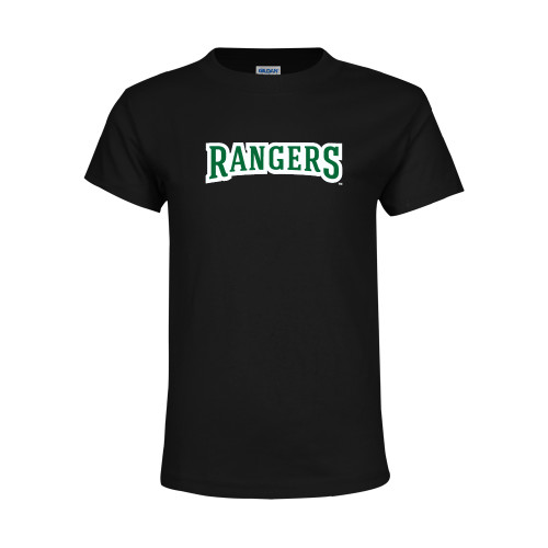  Youth Black T Shirt - Rangers Wordmark