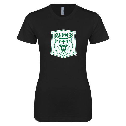  Next Level Womens Black Boyfriend Tee - Primary Athletic Mark