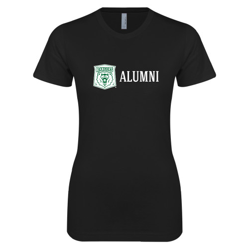  Next Level Womens Black Boyfriend Tee - Alumni